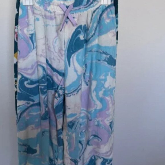 Cat and Jack Girl's XS 4 5 fleece pajama pants NWT Blue Green Purple Set of 2 - Picture 4 of 4